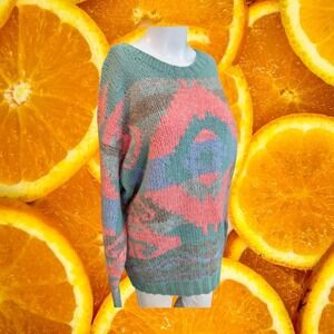 Vintage Banana Republic Safari & Travel 100% Wool Hand Knit Sweater Southwestern